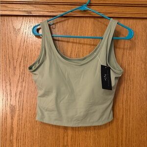 Klassy Network Sage Green Crop Top